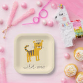 野生のワンタイガー猫 ペーパープレート (パーティー)