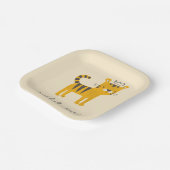 野生のワンタイガー猫 ペーパープレート (傾斜あり)