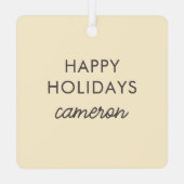 野生のワンタイガー猫 メタルオーナメント (裏面)