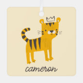 野生のワンタイガー猫 メタルオーナメント (正面)