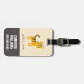 野生のワンタイガー猫 ラゲッジタグ (正面横)