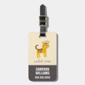 野生のワンタイガー猫 ラゲッジタグ (正面縦)