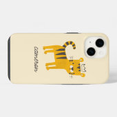 野生のワンタイガー猫 iPhoneケース (裏面横)