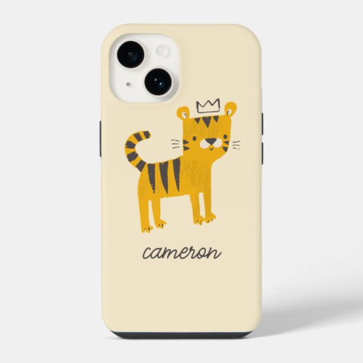 野生のワンタイガー猫 iPhoneケース (裏面)