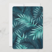 野生のワンブルーモンスタートロピカルジャングル 招待状 (裏面)