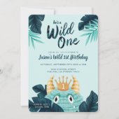 野生のワンブルーモンスタートロピカルジャングル 招待状 (正面)