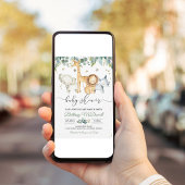 野生のワンボーイサファリのベビーシャワー 招待状