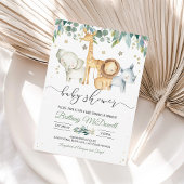 野生のワンボーイサファリのベビーシャワー 招待状