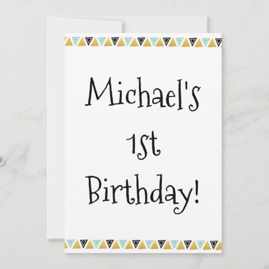 野生のワン部族の誕生日パーティーの招待ボーイ 招待状 (裏面)