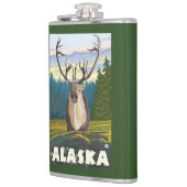 野生のヴィンテージ旅行のAlaskaCaribou フラスク (左)