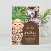 野生の一初誕生日招待状 招待状 (スタンド正面)