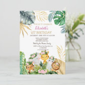 野生の一動物ジャングルの花トロピカルワン 招待状 (スタンド正面)