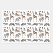 野生の一動物動物のラッピング紙シート ラッピングペーパーシート (正面)