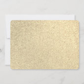 野生の一動物象の象金ゴールド1st誕生日 招待状 (裏面)