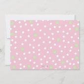 野生の一恐竜トリケラトプス女の子の最初の誕生日 招待状 (裏面)