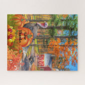 野生の七面鳥と感謝祭の風景/休日 ジグソーパズル (横)