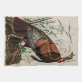 野生の七面鳥のアメリカオードボンプリント キッチンタオル (横)