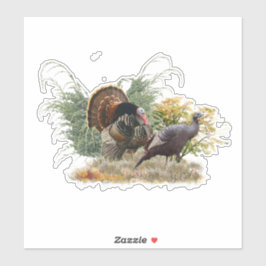 野生の七面鳥のシール シール