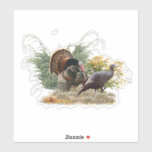 野生の七面鳥のシール シール (シート)
