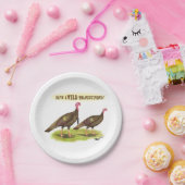 野生の七面鳥の感謝祭 ペーパープレート (パーティー)