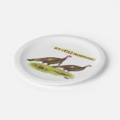 野生の七面鳥の感謝祭 ペーパープレート (アングル)