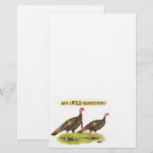 野生の七面鳥の感謝祭 便箋 (正面/裏面)