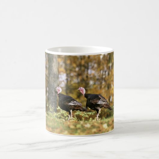 野生の七面鳥 コーヒーマグカップ (中央)