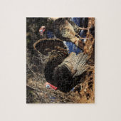 野生の七面鳥 ジグソーパズル (縦)