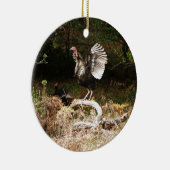 野生の七面鳥 セラミックオーナメント (右)
