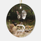 野生の七面鳥 セラミックオーナメント (左)