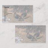 野生の七面鳥、ハゼ 名刺 (正面/裏面)