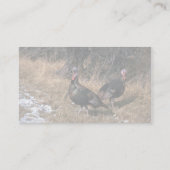 野生の七面鳥、ハゼ 名刺 (裏面)