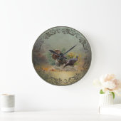 野生の七面鳥 ラージ壁時計 (ホーム)