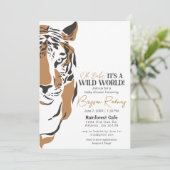 野生の世界ジャングルタイガーボーイズシャワー招待状 招待状 (スタンド正面)