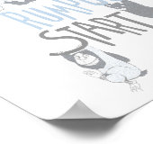 野生の乱闘が始まる - 青 ポスター (角)