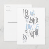 野生の乱闘が始まる - 青 ポストカード (正面/裏面)