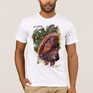 野生の事かSumatranのオランウータンの社会のTシャツ Tシャツ
