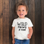 野生の事物番号引用文おもしろいヒョウ印刷 ベビーTシャツ