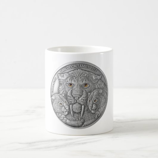 野生の事: Smiladon家族の白のマグ コーヒーマグカップ (中央)