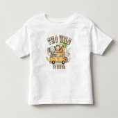 野生の二人の少年 誕生日 サファリ 動物たち トドラーTシャツ (正面)