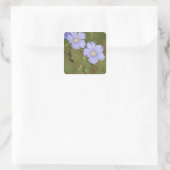 野生の亜麻の花2 スクエアシール (バッグ)