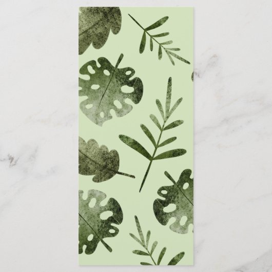 野生の人がサファリの赤ちゃんシャワーメニューに行く メニュー (裏面)