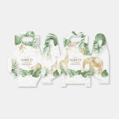 野生の人間が道を進んでいる！サファリ風ベビーシャワー フェイバーボックス (折り畳みなし)