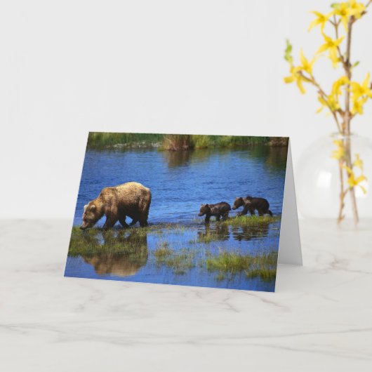 野生の側を歩く カード (黄色い花)