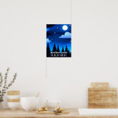 野生の側面を育てる – 月。星と松 ポスター (キッチン)