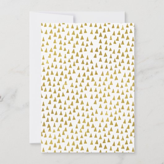 野生の共同金ゴールドサファリ動物誕生日 招待状 (裏面)