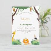 野生の冒険に参加 – 最初の誕生日 招待状 (スタンド正面)