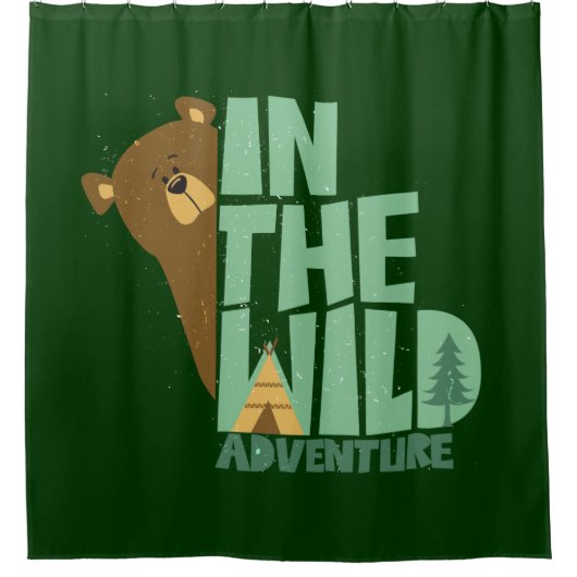 野生の冒険の中で シャワーカーテン (正面)