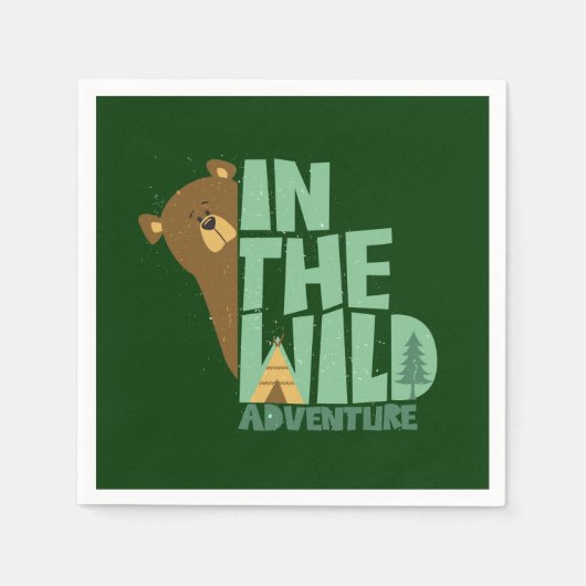 野生の冒険の中で スタンダードカクテルナプキン (正面)