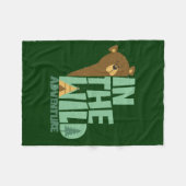 野生の冒険の中で フリースブランケット (正面(横))